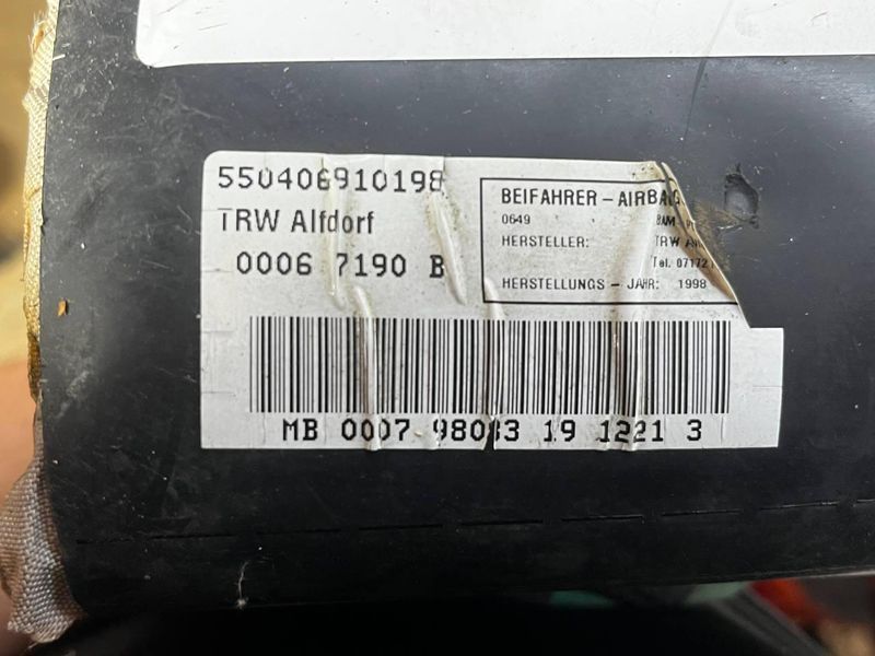 Подушка Безпеки Пасажира MB Mercedes E-Class W210 (95-03) 2108600805 00067190B 2885635543 фото