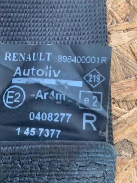 Ремень безопасности задний правый Renault Grand Scenic 3,III,09-16 898400001R, A508366 2885637210 фото