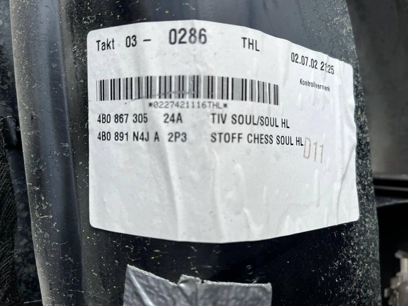 Карта дверей задня ліва Audi A6 C5 4B0867305 4B0891N4J 4B0863981A 2885633401 фото